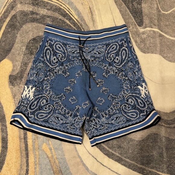 AMIRI Other - Amiri Blue Bandana Knit Cotton Shorts Mens Medium or Large